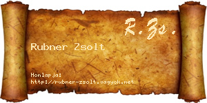 Rubner Zsolt névjegykártya